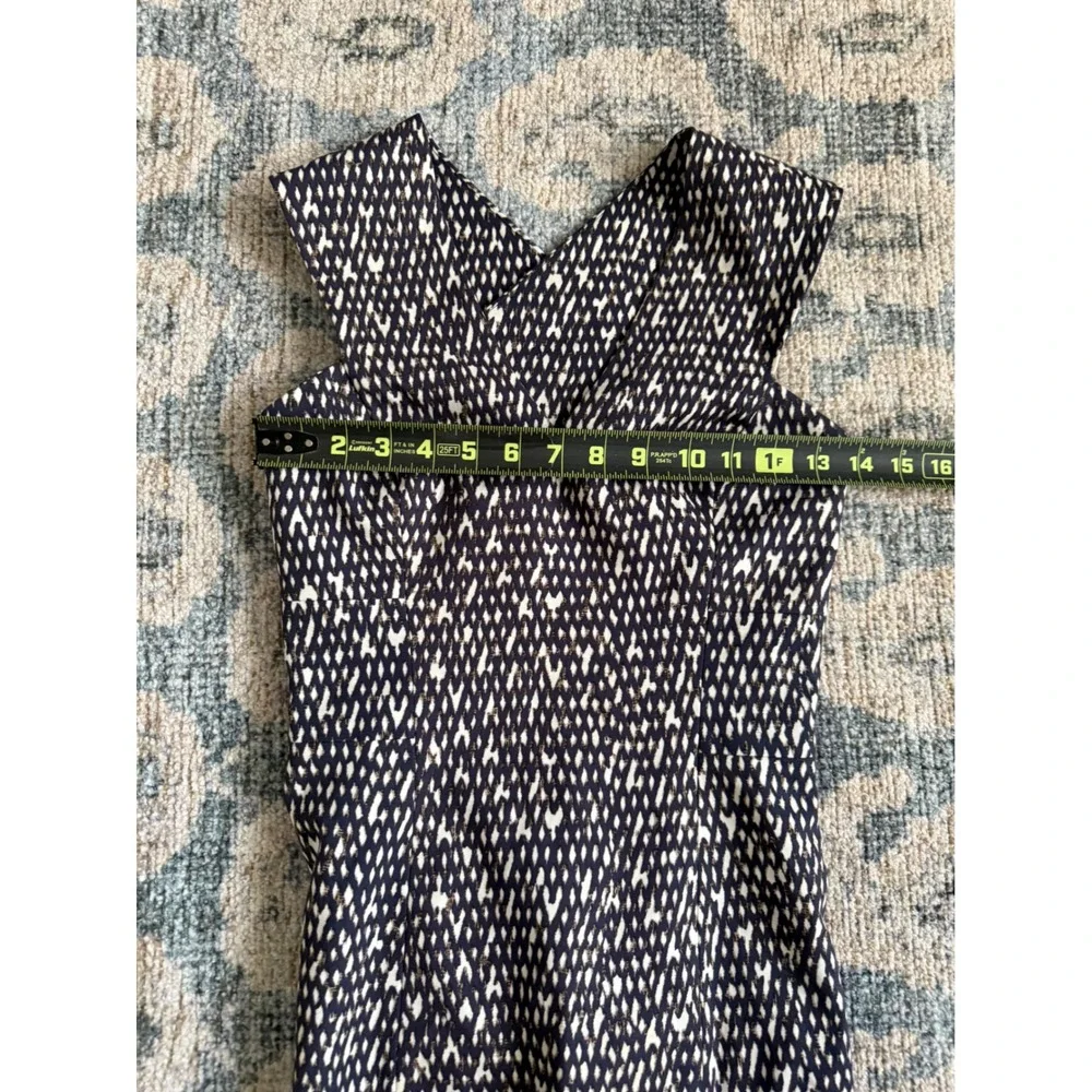 SABA Basketweave Print Halter Neck Cross Back Tank Top‎ Sz 6 Excellent Condition - Picture 3 of 4